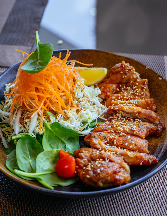 Sesame Chicken with Fresh Shredded Salad